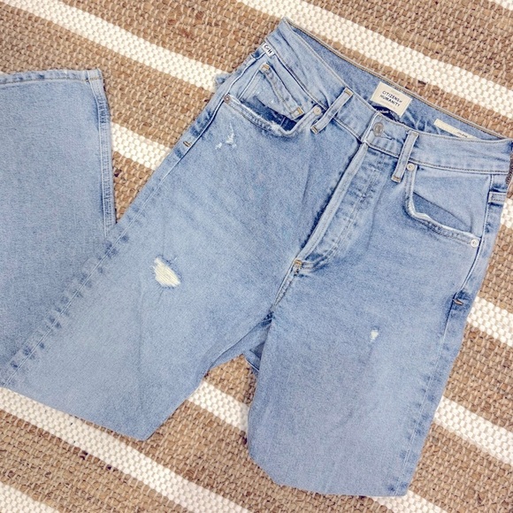 Citizens of Humanity Jolene High Rise Vintage Slim Jeans Distressed Sz 24 - Picture 2 of 8